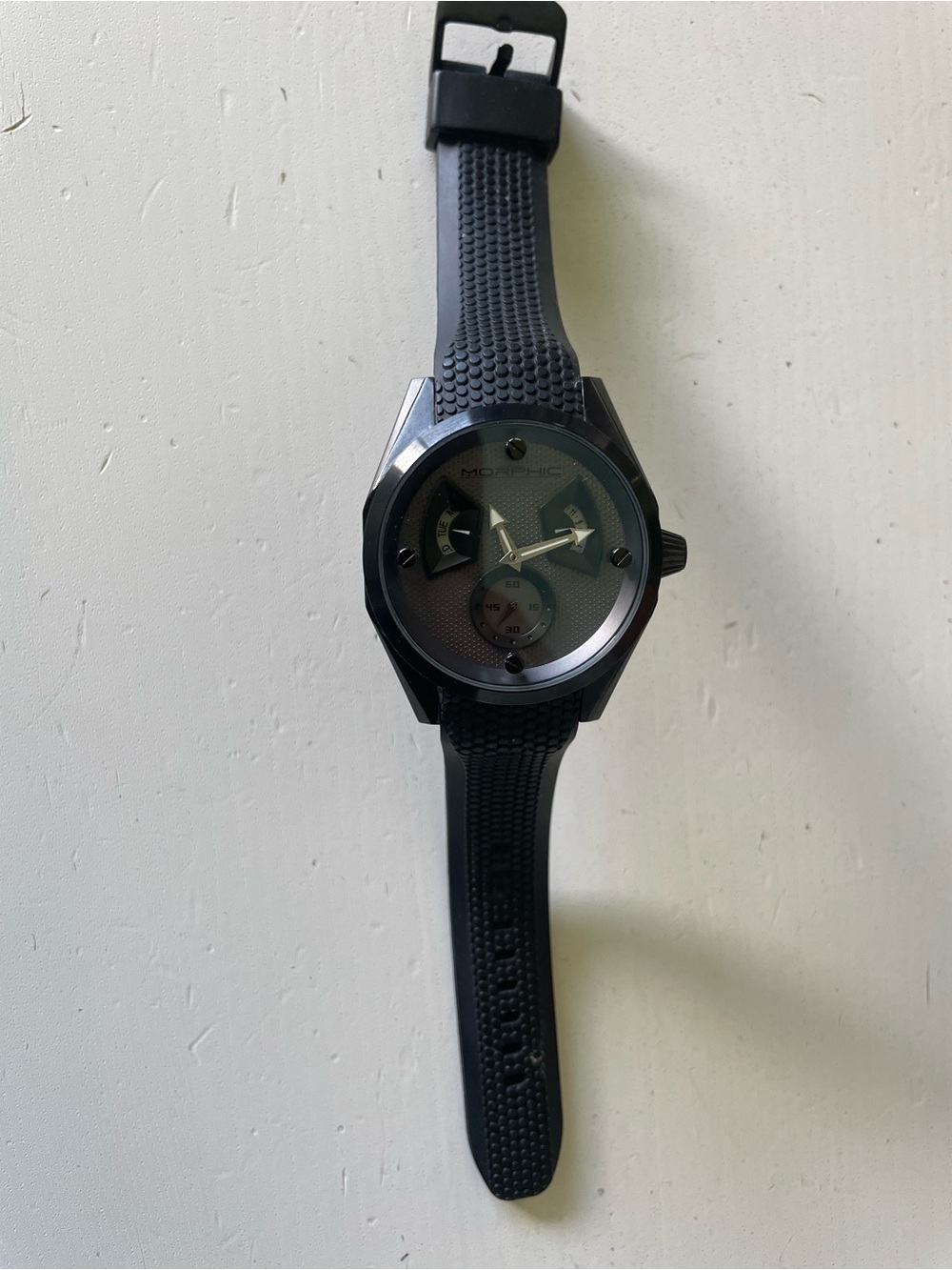 Morphic — Black Silicone Strap Analog Watch